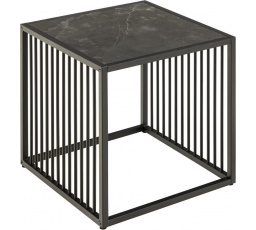 Konferenční stolek Strington 40x40cm mramor černý