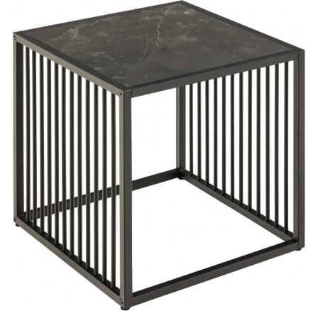 Konferenční stolek Strington 40x40cm mramor černý