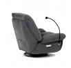 Polohovací křeslo, elektrické zabudované ovládání, šedá, látka, TV-7089 GREY2