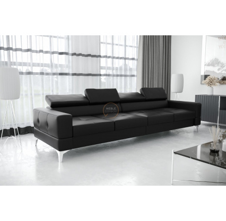 Sofa TOSCANIA IV 315 cm přírodní kůže - černá kůže