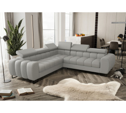 Rohová sedací souprava ASPEN MAX 260x260 cm přírodní kůže šedá - rychlé dodání