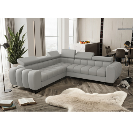 Rohová sedací souprava ASPEN MAX 260x260 cm přírodní kůže šedá - rychlé dodání