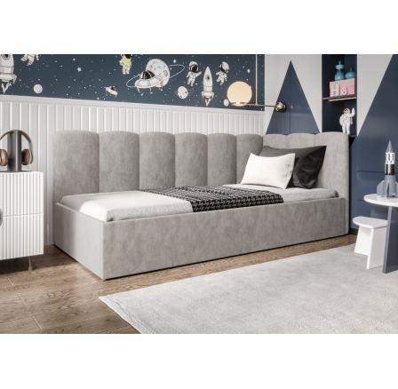 Postel SIMBA - šedá - T88, Pravá strana Postel SIMBA - šedá - T88, Pravá strana