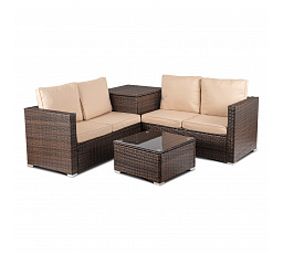 Sada Zahradního Nábytku NEGRO Hnědá/Béžová