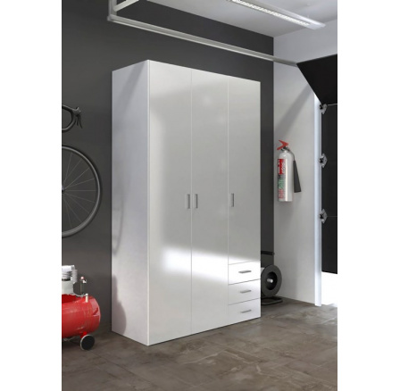 Šatní skříň SID 3d3s (70409), Bílá