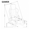 Hrací křeslo GAMER černé/červené