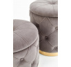 Taburet POLLY sada, šedý Velvet