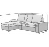 Rohová sedací souprava LUSSO, Berlin 03 / Soft 33 Univerzální
