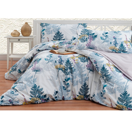 Francouzské povlečení Satén 220x220, 70x90cm Wood grey