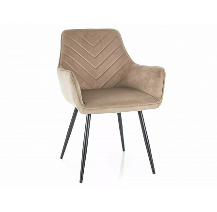 Jídelní židle FIG VELVET, Béžový Bluvel 28/Černá