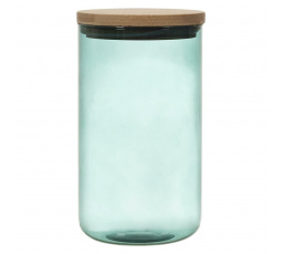 Skleněná nádoba s víkem 1l modrá