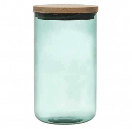 Skleněná nádoba s víkem 1l modrá