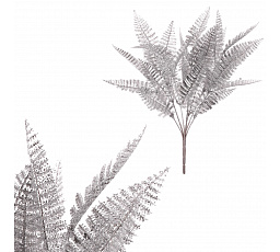 Kapradí - umělý trs, stříbrná se třpytkami