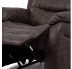 Polohovací křeslo, hnědá, látka, TV-4086 BR