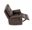 Polohovací křeslo, elektrické zabudované ovládání, hnědá, látka vintage, TV-4094 BR3