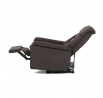 Polohovací křeslo, elektrické zabudované ovládání, hnědá, látka, TV-925 BR2