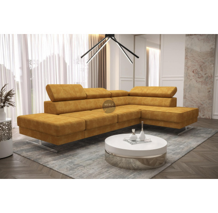 Rohová sedací souprava EMPORIO MINI 300x180 - žlutá , pravá