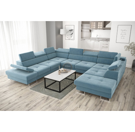 Rohová sedací souprava GALAXY MAX I s funkcí spaní 280x350x225 - volitelný odstín - levá
