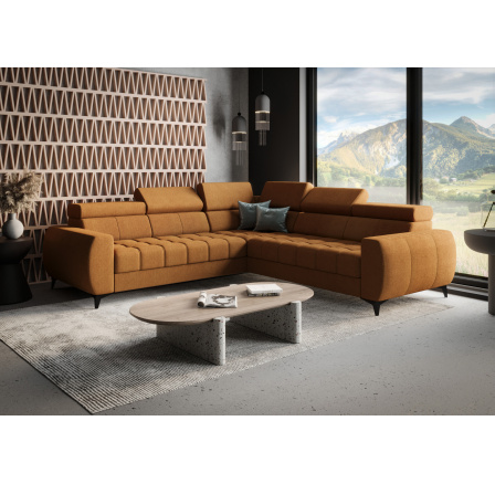 Rohová sedací souprava PORTO MAX 255X255 cm - pravá, oranžová