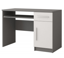 Psací stůl OMEGA II - 08, Šedá/Bílá