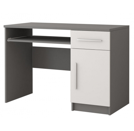 Psací stůl OMEGA II - 08, Šedá/Bílá