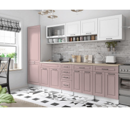 Kuchyňská linka Brigita 300/300 bílá/růžová MAT