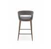 Barová židle H114, Šedá/Ořech