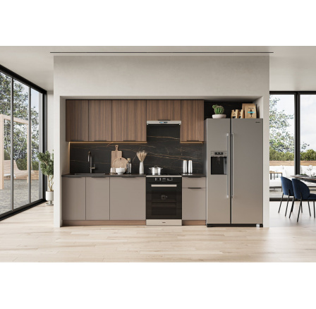 GRENADA 240 kuchyňská sestava korpus: ořech, čela: ořech/taupe