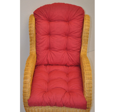 Polstr na ratanové křeslo - látka vínový melír Polstr na ratanové křeslo - látka vínový melír