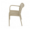 Zahradní židle plast, béžová, CT-X7029 CAP