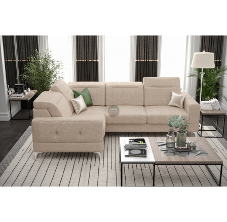 Rohová sedací souprava MALIBU 250X180 cm - levá, béžová