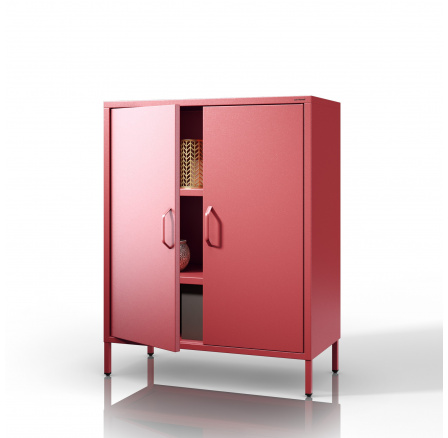 Skříňka s policemi VITO, 800 x 1015 x 400 mm, Moderní : červená