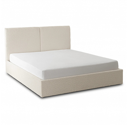 Postel 140x200 MARSYLIA s Úložným Prostorem Krémové Boucle Postel 140x200 MARSYLIA s Úložným Prostorem Krémové Boucle