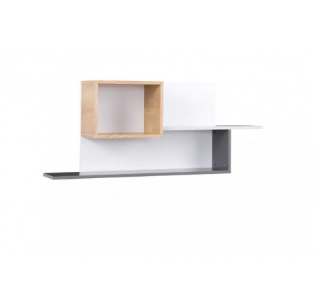 Police POKER R12, Bílá/Grafit/Dub lefkas/Šedá Police POKER R12, Bílá/Grafit/Dub lefkas/Šedá