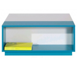 Stolek MOBI MO16, Bílý Lux / Tyrkysový