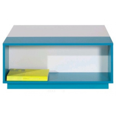 Stolek MOBI MO16, Bílý Lux / Tyrkysový