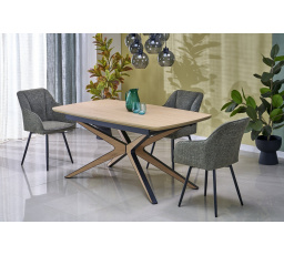 Jídelní stůl JAMES, přírodní / černá