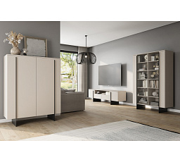 LARENA VITRÍNA 120 2D - kašmír / černé nohy