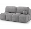 Nuwia sofa with sleeping function and storage box, grey plush upholstery Avexin 04 145x200 1