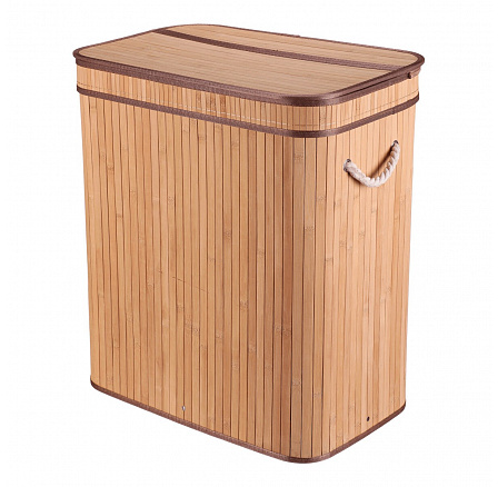 Koš prádelní - bambusový, s víkem, barva přírodní Koš prádelní - bambusový, s víkem, barva přírodní