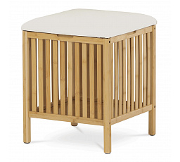 Taburet s úložným prostorem, bambus, přírodní, DR-B066 NAT