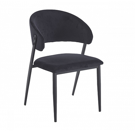 PŘEDPRODEJ -15% do 05.05! Černá sametová židle Riviera 100 K48-FX