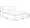 Postel B3 R 120x200, Kronos 9 , chromové nožky