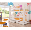Dvoulůžková patrová postel s matracemi OSUNA White