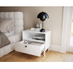 Noční stolek DULLUM 60, bílý/bílý