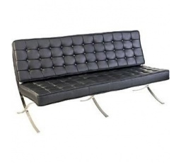 Sofa BA3 pro 3 osoby, černá přírodní kůže