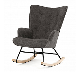 Houpací křeslo, šedá, látka, AK-373 GREY2