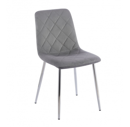 PŘEDPRODEJ -15% do 02.03 ! Židle velvet - Riviera 91 šedá K6-FX (S)