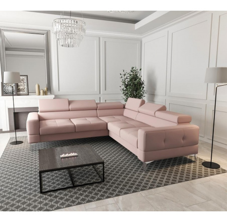 Rohová sedací souprava TOSCANIA MAX 250×250 - pravá, růžová