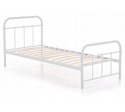 Kovová postel PABLO 90x200 Bílá
